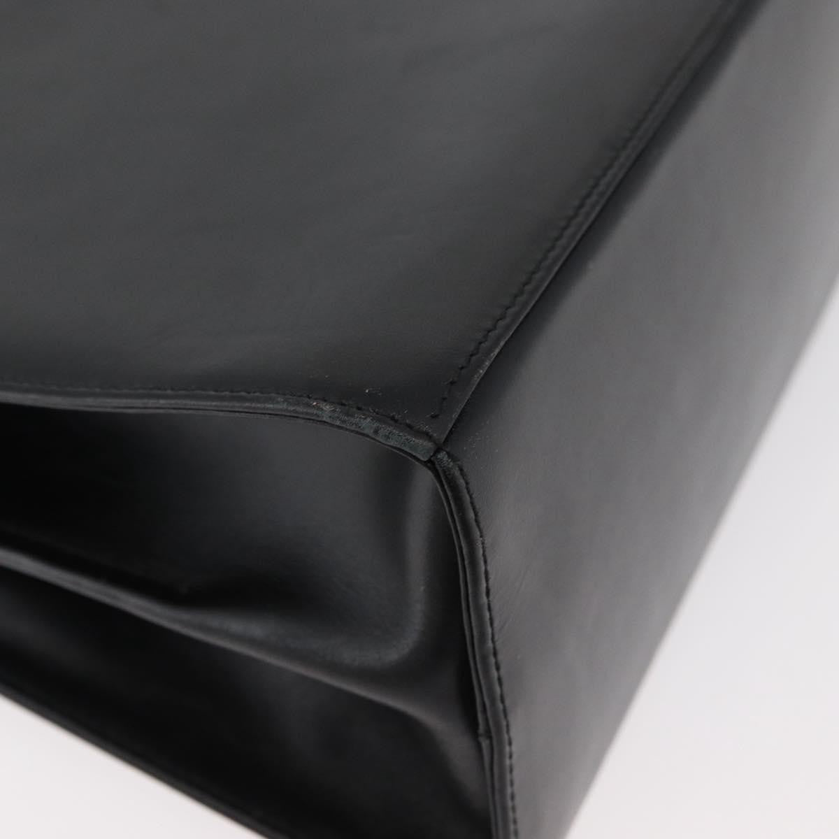 Salvatore Ferragamo Convertible Top Handle Leather Black Leather Handbag (Pre-Owned)