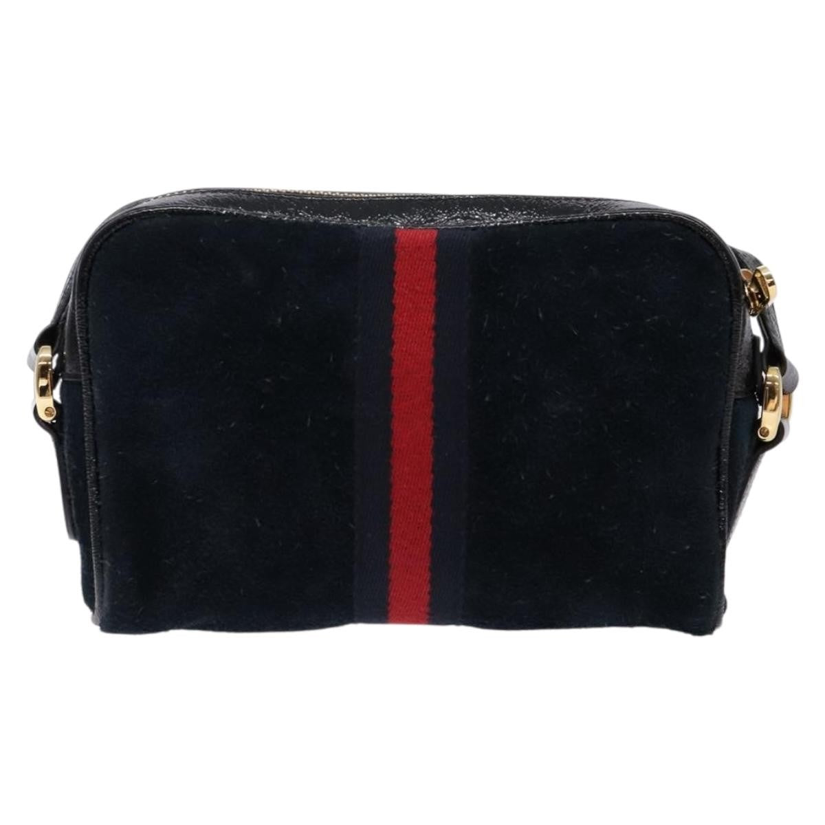 Gucci Ophidia Suede Navy Suede Shoulder Bag Bag (Pre-Owned)