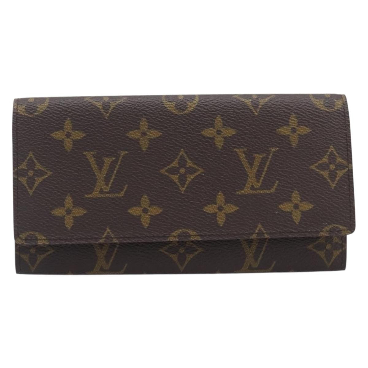 Louis Vuitton Long Macassar Monogram Canvas Brown Canvas Wallets Accessory (Pre-Owned)