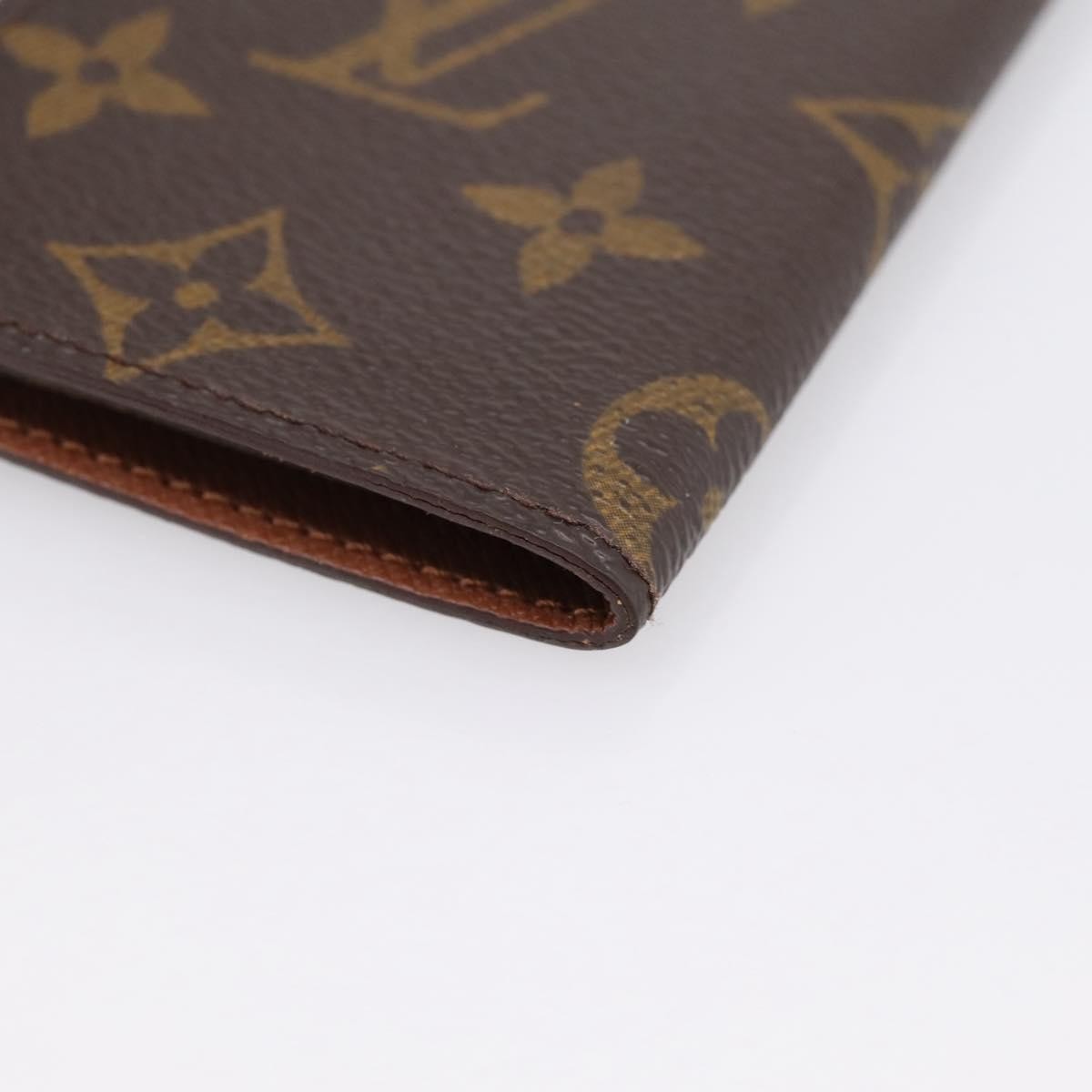Louis Vuitton Porte Cartes Pression Card Case Monogram Canvas Brown Canvas Card Holders Accessory (Pre-Owned)