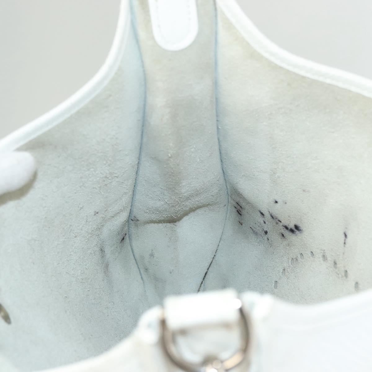 Hermes Evelyne Bag Gen I Togo White Leather Handbag (Pre-Owned)