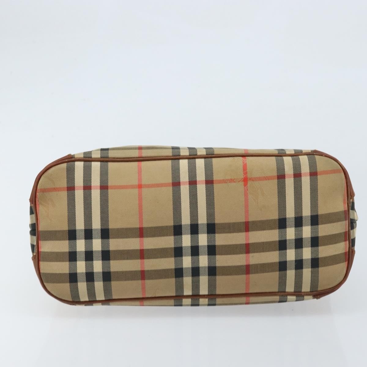 Burberry Nova Check Canvas And Leather Beige Canvas Shoulder Bag Bag (Pre-Owned)