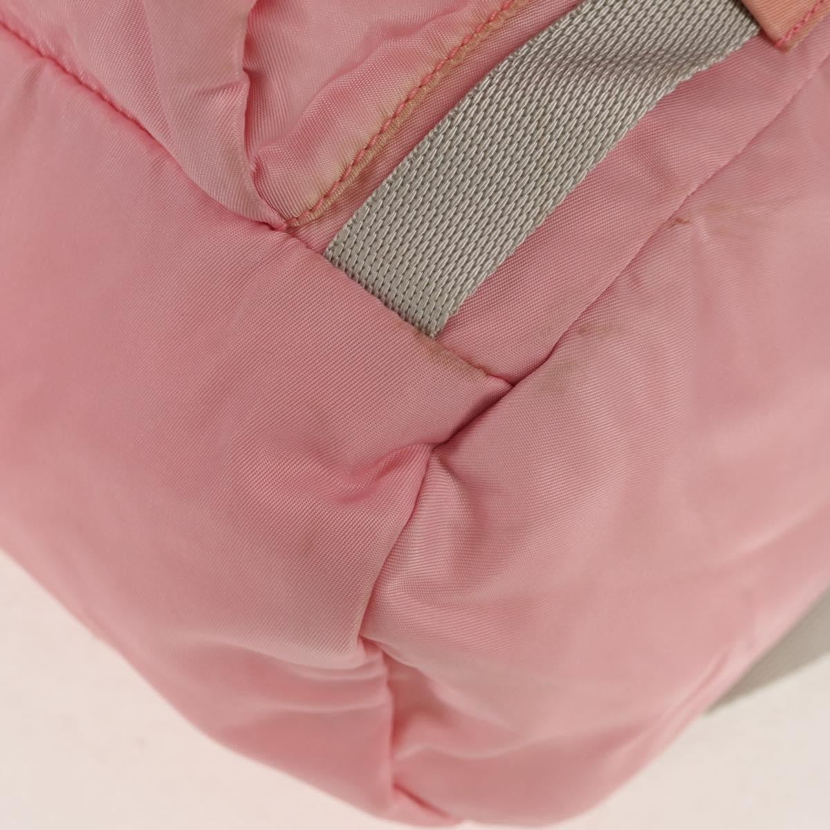Prada Double Buckle Tessuto Pink Nylon Backpack Bag (Pre-Owned)