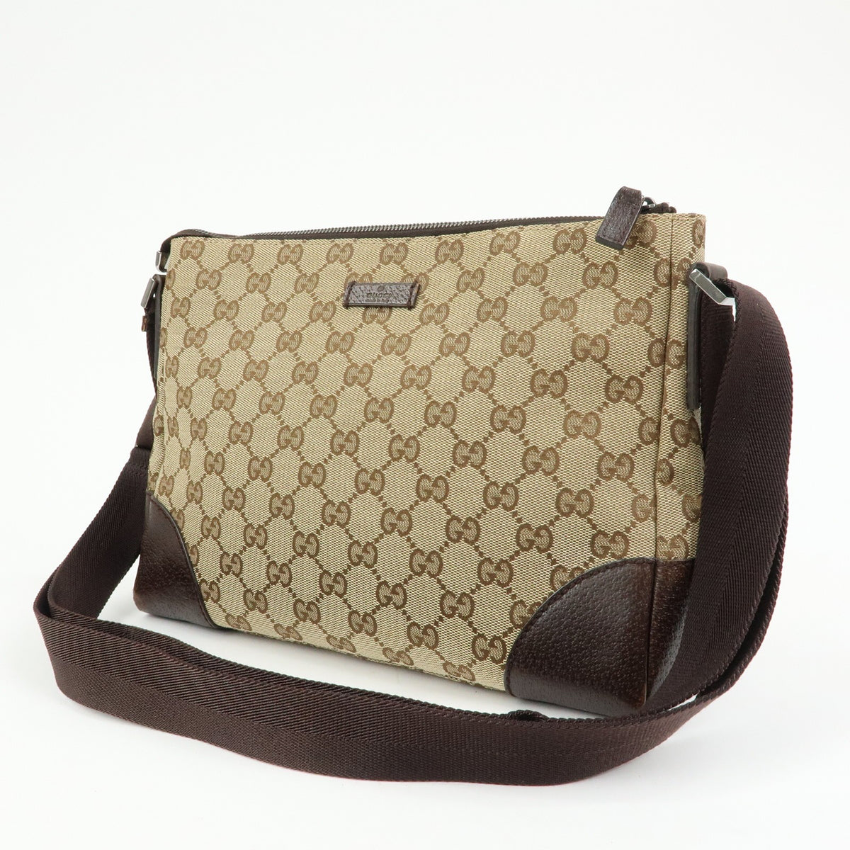 Gucci Joy Messenger Gg Canvas Beige Canvas Handbag (Pre-Owned)