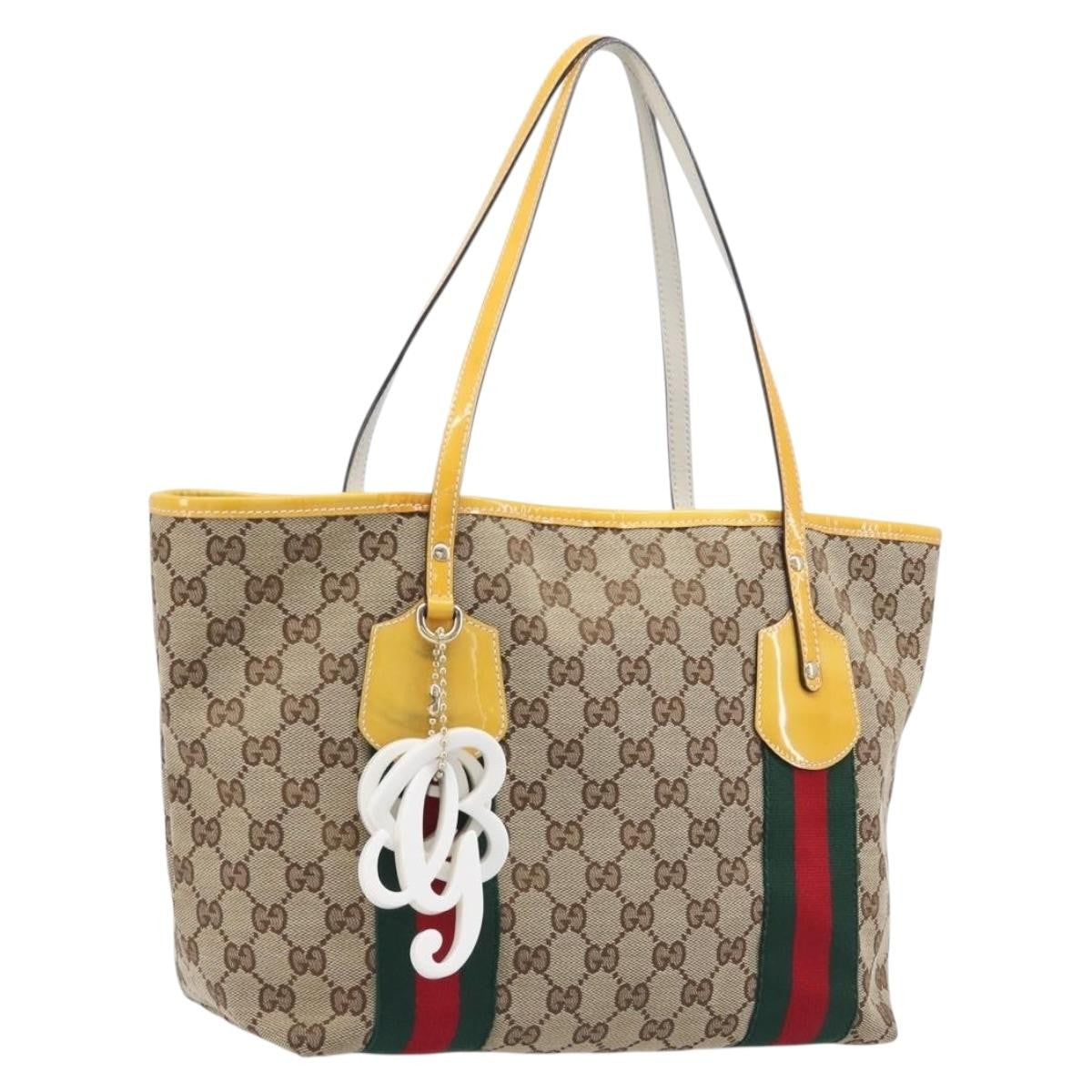 Gucci Jolie Web Gg Canvas Beige Canvas Tote Bag Bag (Pre-Owned)