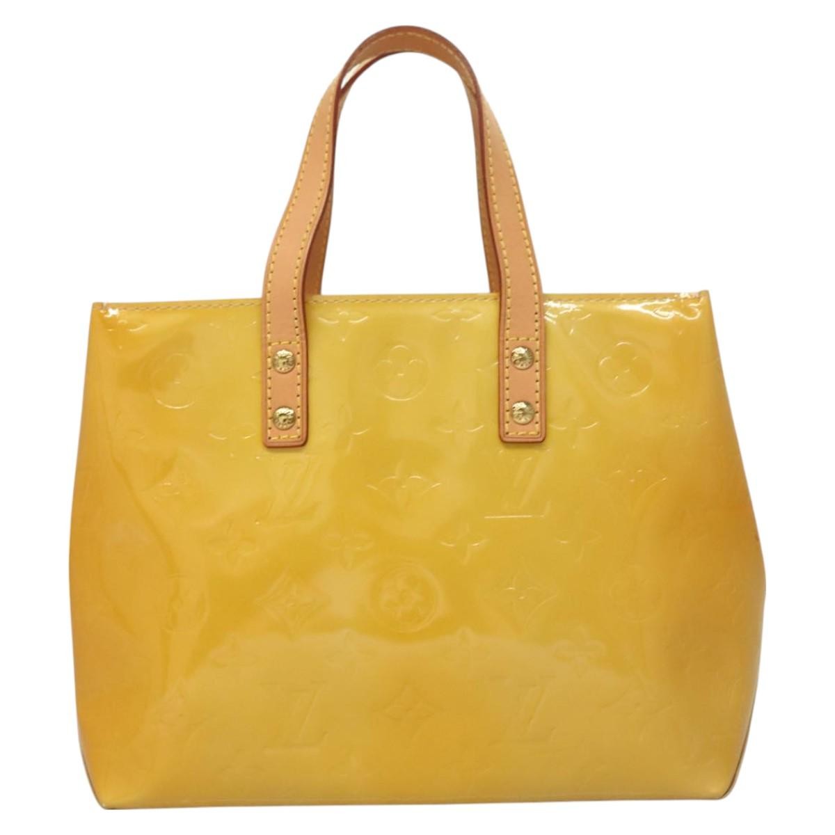 Louis Vuitton Reade Monogram Vernis Yellow Patent_Leather Handbag (Pre-Owned)