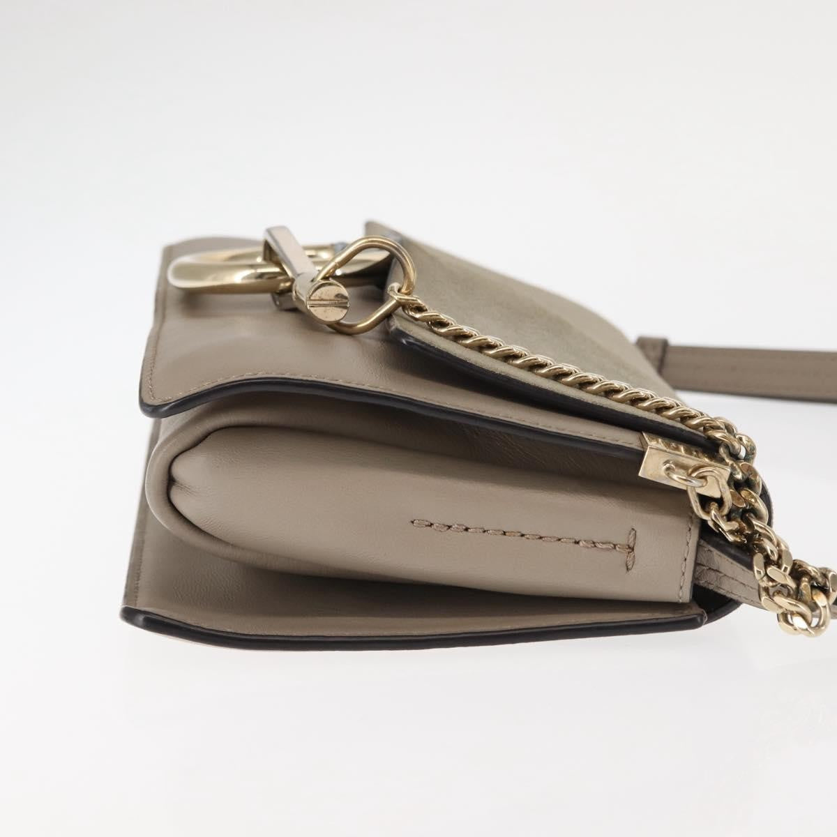 Chloe Faye Leather And Suede Beige Suede Bag (Pre-Owned)