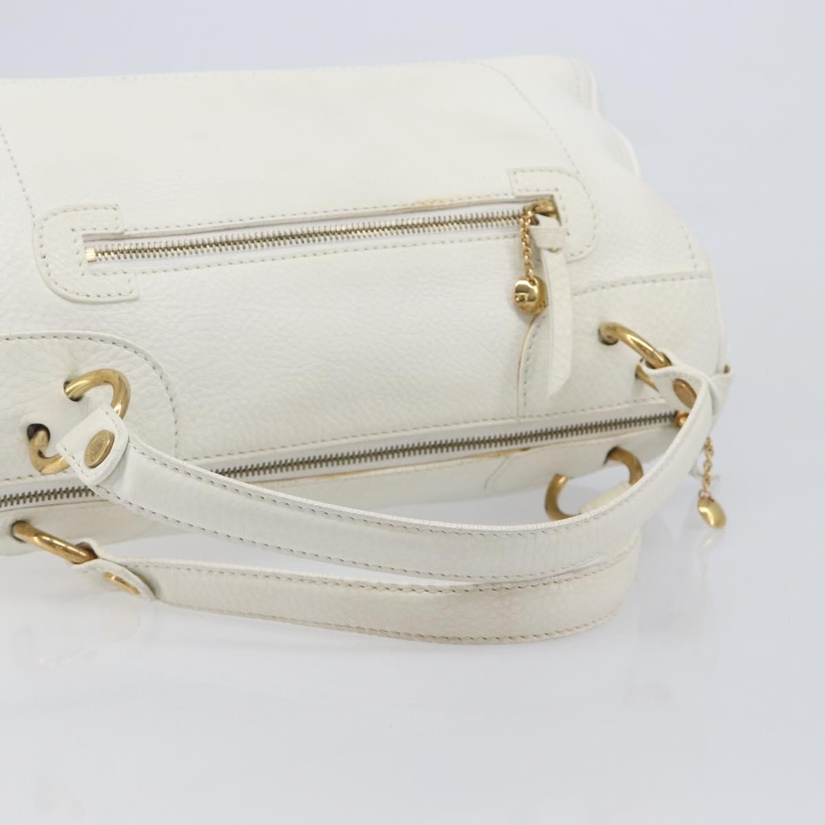 Celine Handbag Leather White Leather Handbag (Pre-Owned)