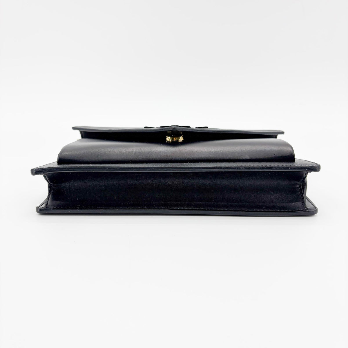 Prada Envelope Clutch Saffiano Leather Black Leather Clutche & Pouche Bag (Pre-Owned)