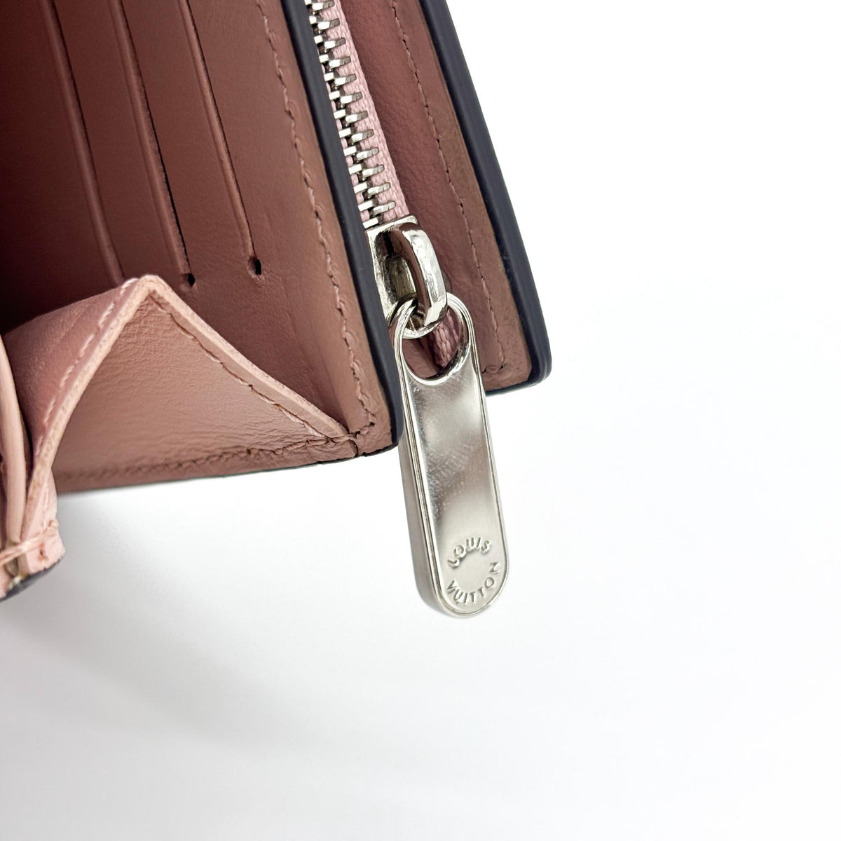 Louis Vuitton Iris Wallet Nm Mahina Leather Pink Calfskin Wallets Accessory (Pre-Owned)