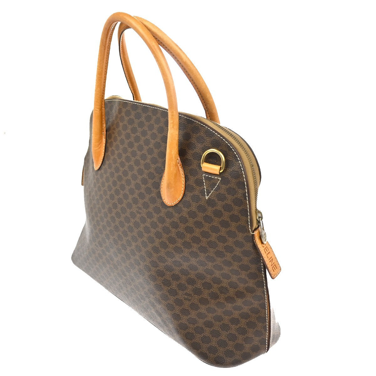 Celine Macadam Macadam With Leather Brown Pvc Handbag (Pre-Owned)