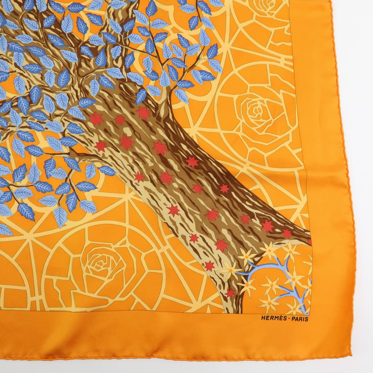 Hermes Carré 90 Silk Multicolor Orange Silk Scarve & Shawl Accessory (Pre-Owned)