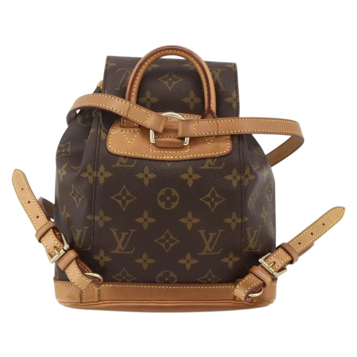 Louis Vuitton Vintage Montsouris Monogram Canvas Brown Canvas Backpack Bag (Pre-Owned)