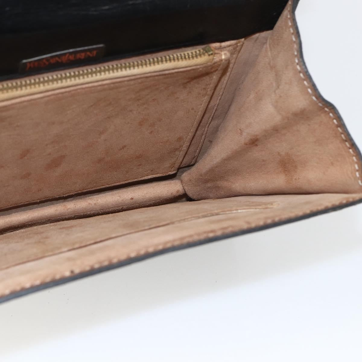 Saint Laurent Vintage Leather Black Leather Shoulder Bag Bag (Pre-Owned)