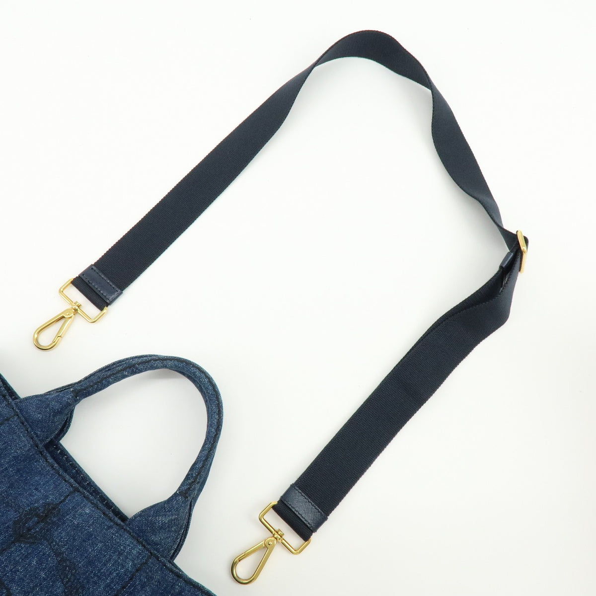 Prada Canapa Convertible Denim Blue Denim_Jeans Tote Bag Bag (Pre-Owned)