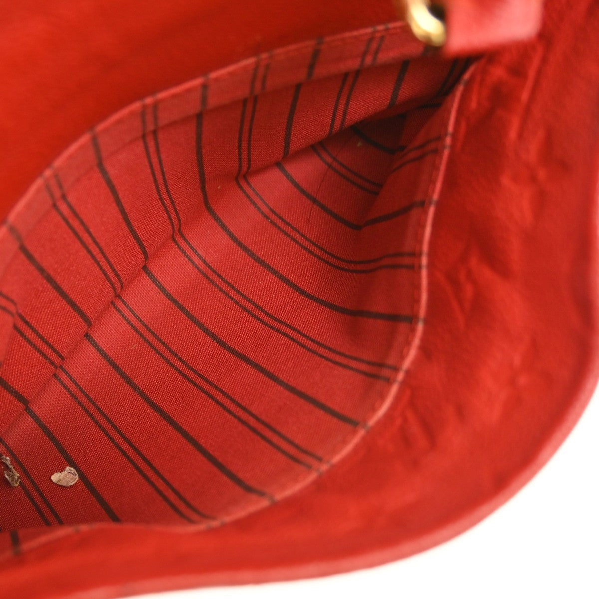 Louis Vuitton Speedy Bandouliere Nm Monogram Empreinte Leather Red Leather Handbag (Pre-Owned)