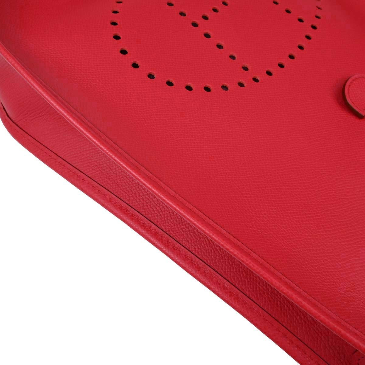 Hermes Evelyne Bag Gen Iii Epsom Red Leather Shoulder Bag Bag (Pre-Owned)