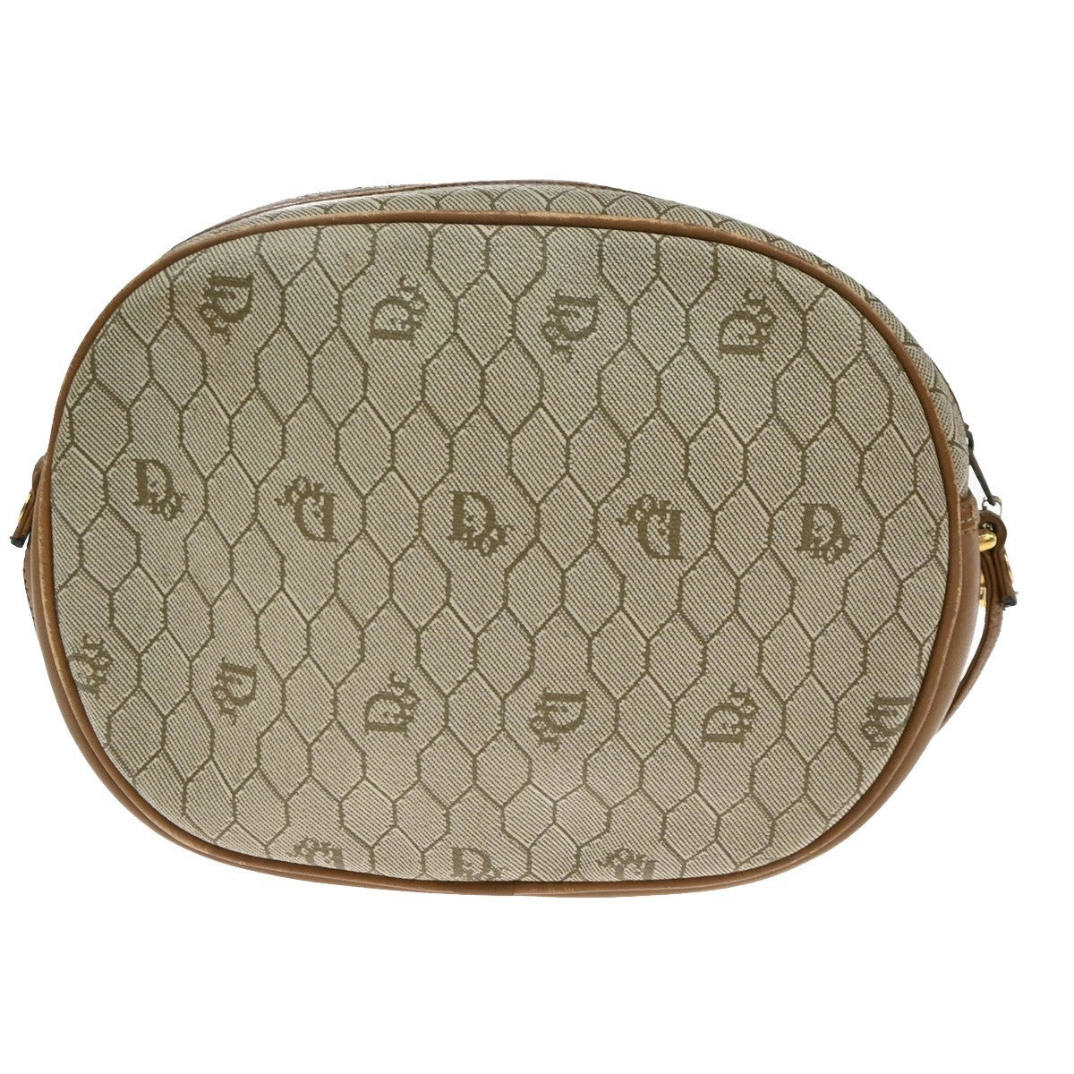 Christian Dior Vintage Honeycomb Canvas Beige Canvas Shoulder Bag Bag (Pre-Owned)