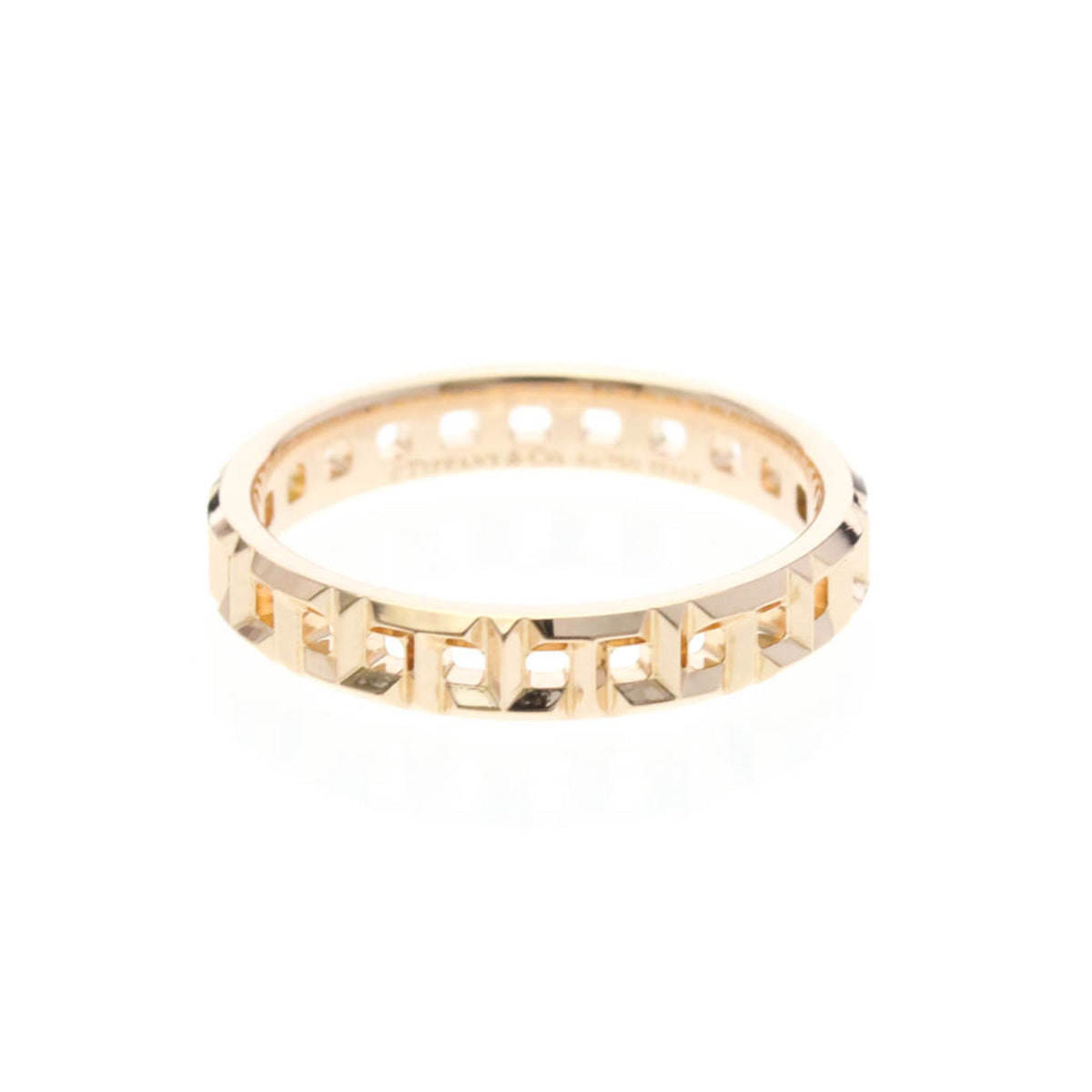 Tiffany & Co. T True 18K Yellow Gold Gold Pink_Gold Ring Jewelry (Pre-Owned)