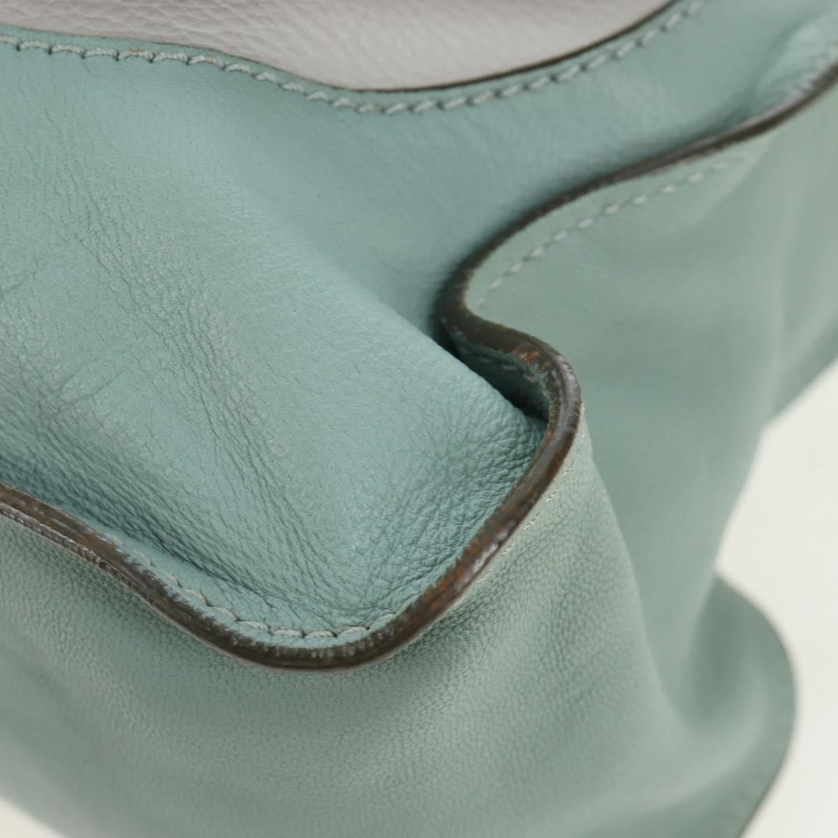 Chloe Marcie Top Handle Leather Green Leather Handbag (Pre-Owned)