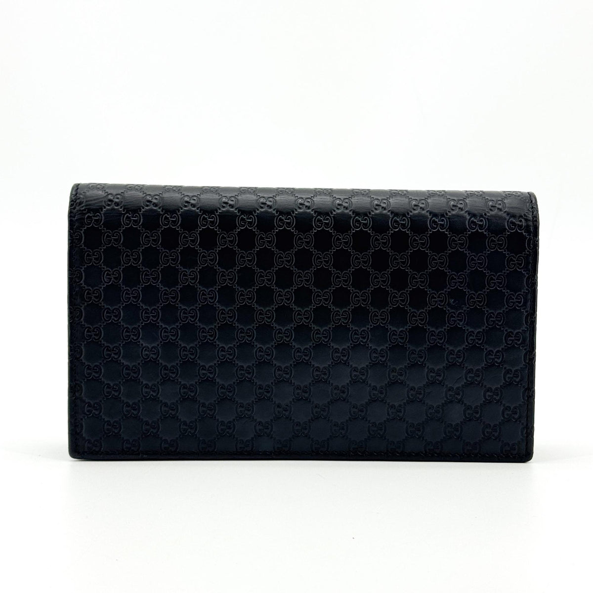 Gucci Wallet On Strap Microguccissima Leather Black Leather Crossbody Bag Bag (Pre-Owned)
