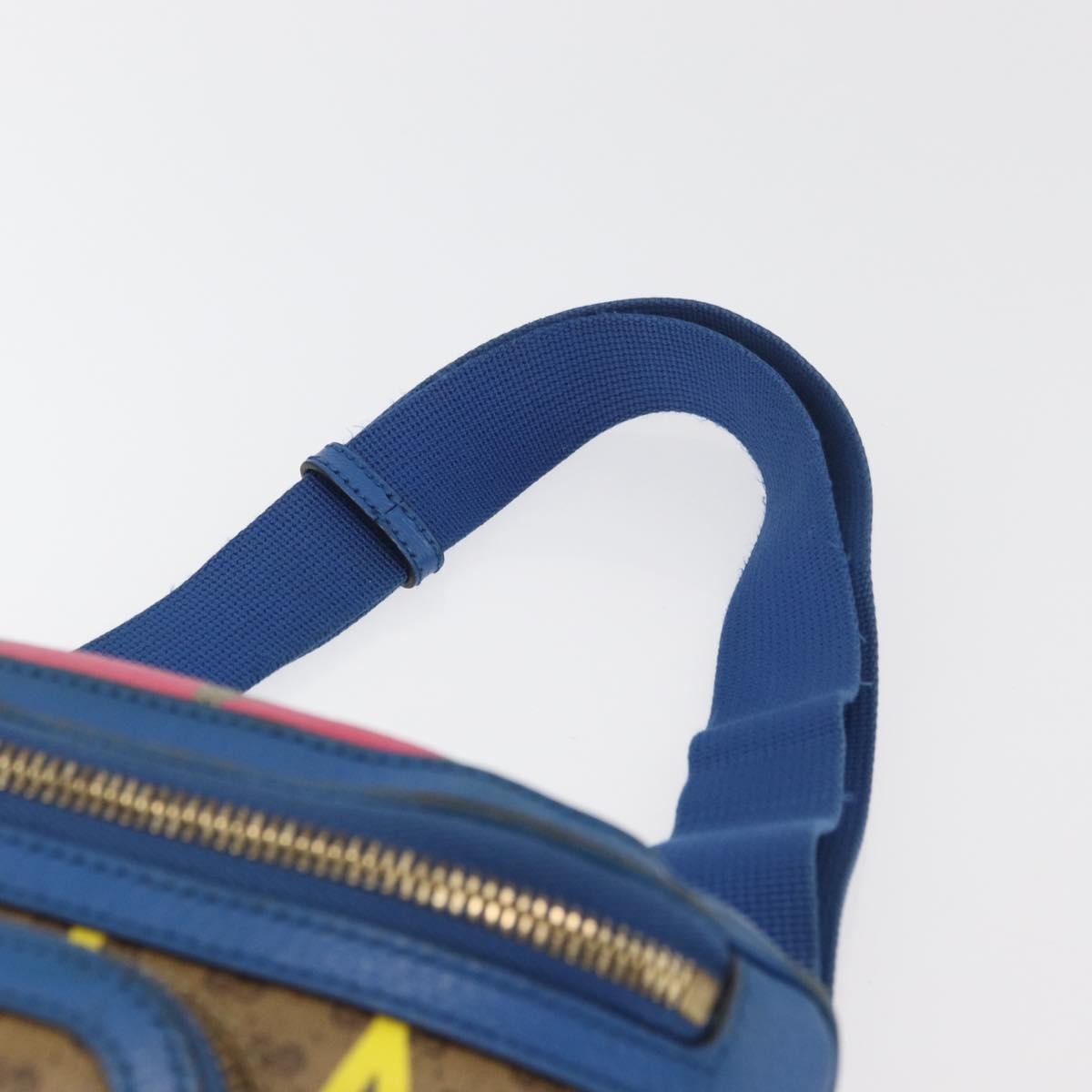 Gucci Gg Rhombus Cuir Multicolour Canvas Crossbody Bag Bag (Pre-Owned)