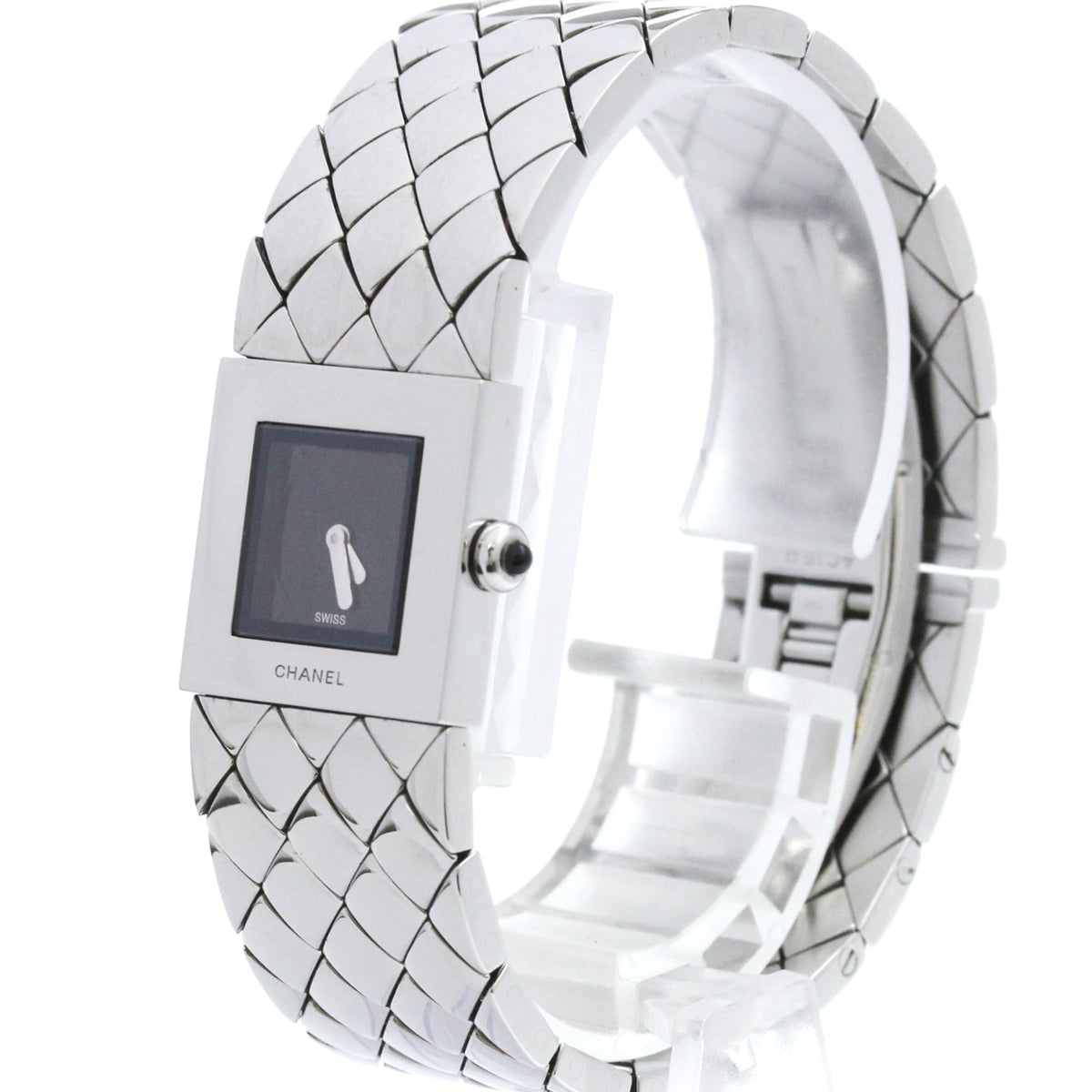 Chanel Matelasse Quartz Stainless Steel Watch (Pre-Owned)