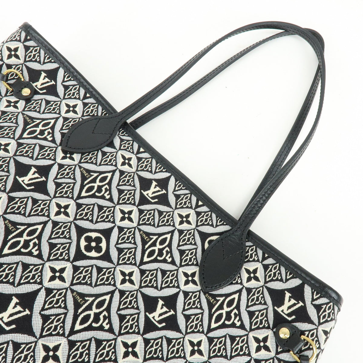 Louis Vuitton Neverfull Nm Limited Edition Since 1854 Monogram Jacquard Black Canvas Tote Bag Bag (Pre-Owned)
