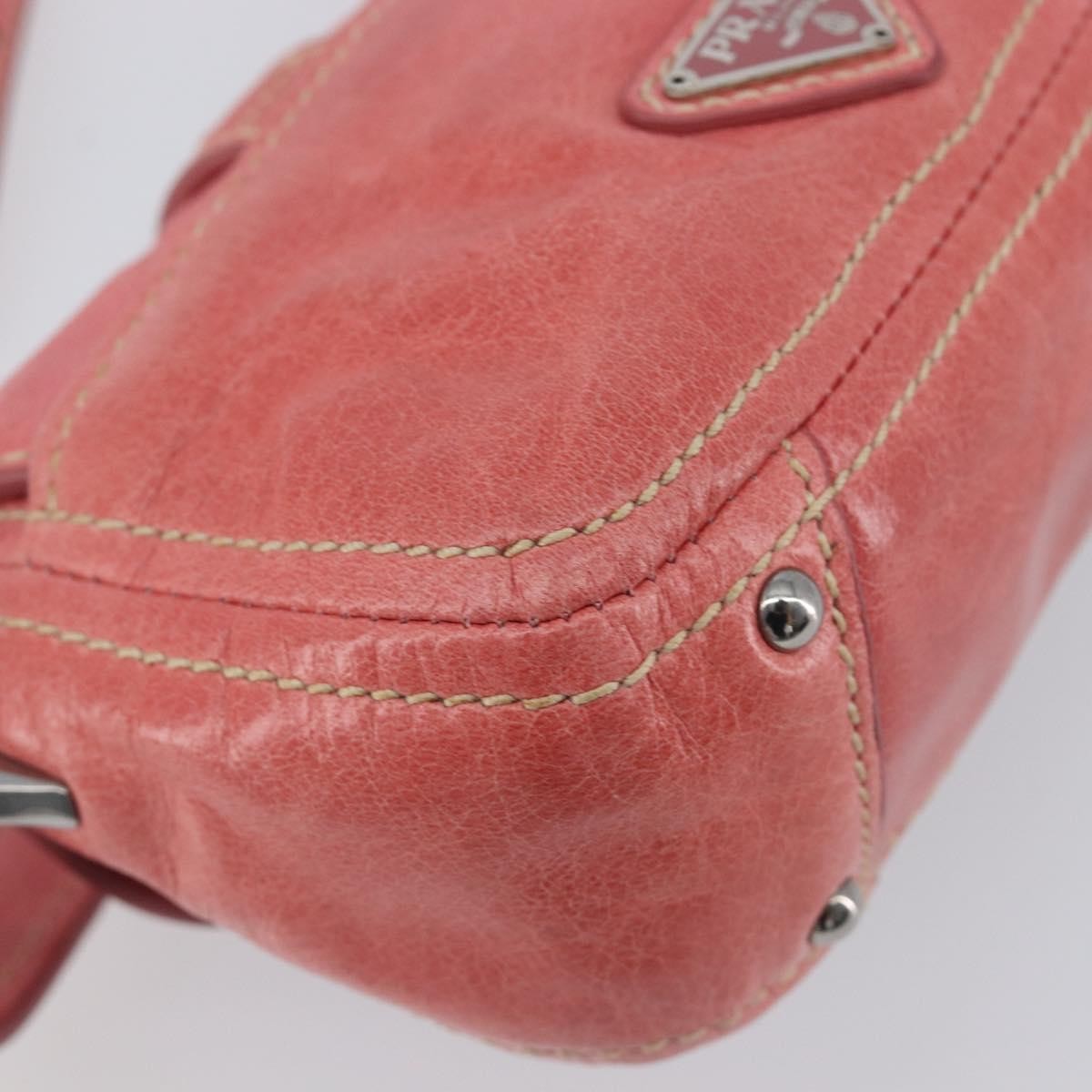 Prada Turnlock Flap Soft Calf Pink Leather Shoulder Bag Bag (Pre-Owned)