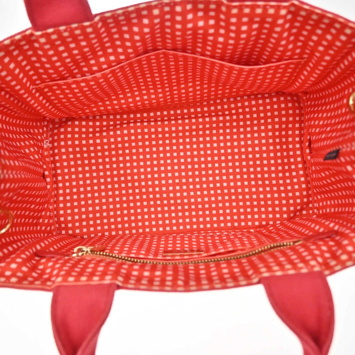 Prada Canapa Canvas Red Canvas Tote Bag Bag (Pre-Owned)