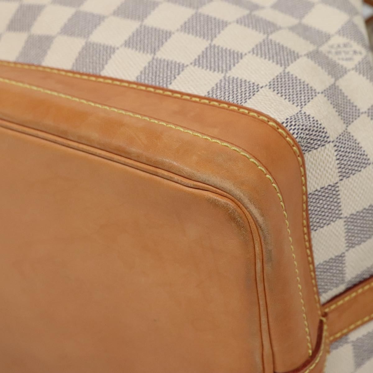 Louis Vuitton Noe Damier Ebene White Canvas Shoulder Bag Bag (Pre-Owned)