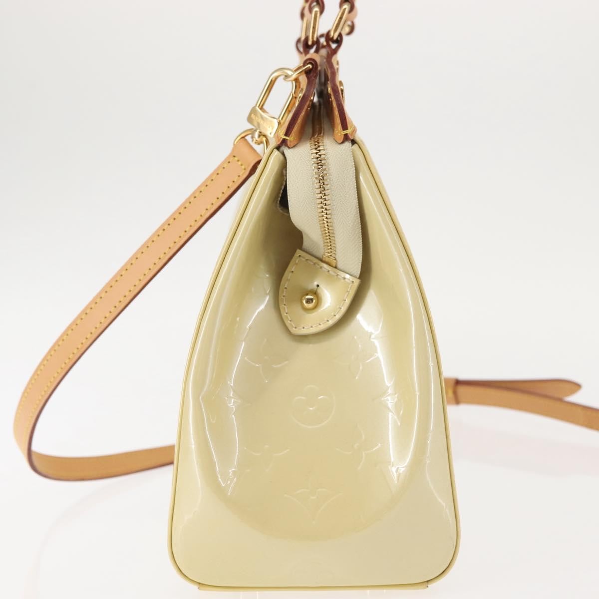 Louis Vuitton Brea Monogram Vernis Beige Patent_Leather Bag (Pre-Owned)