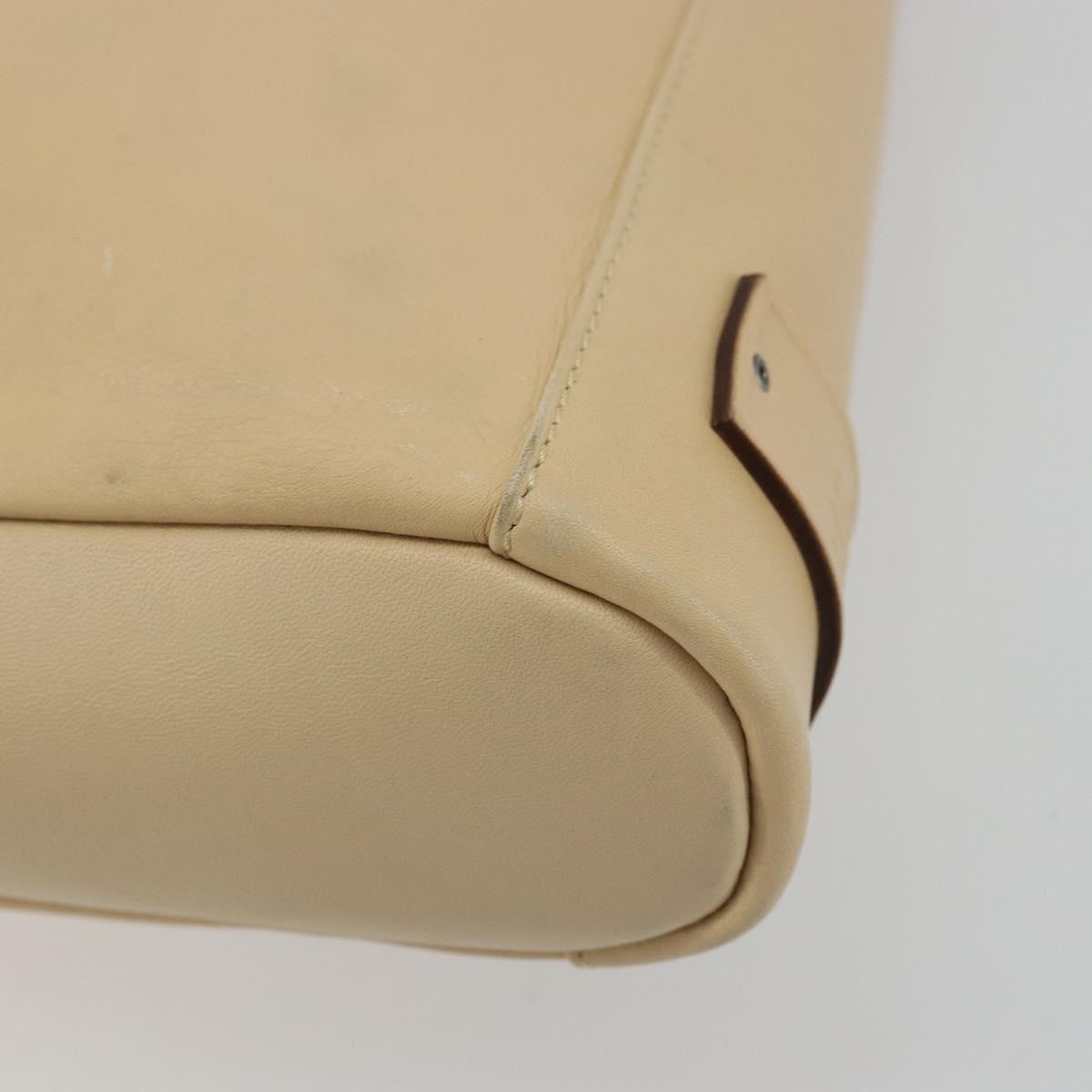 Gucci Vintage Flat Messenger Leather Beige Leather Shoulder Bag Bag (Pre-Owned)