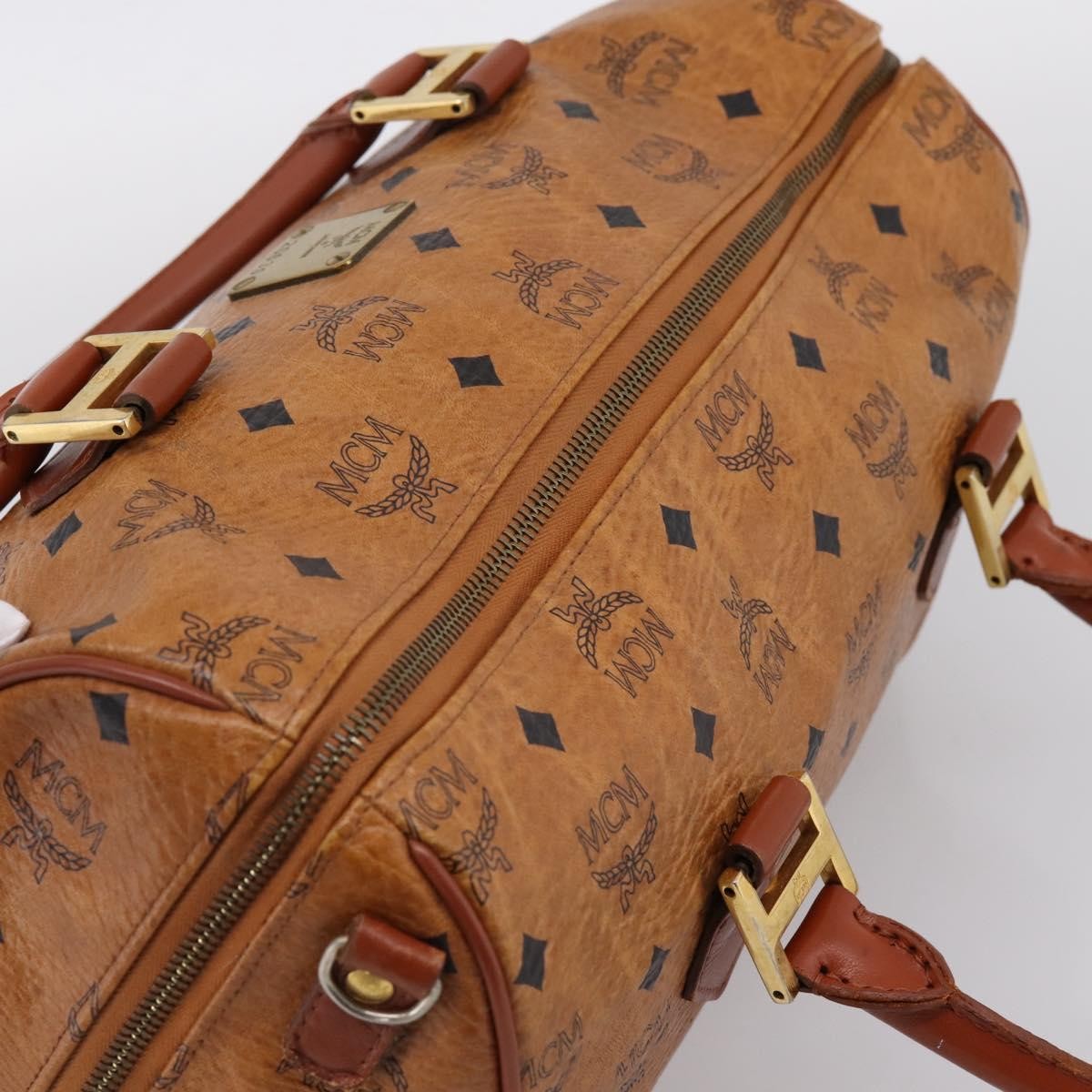 MCM Vicetos Leather Brown Leather Travel Bag Bag (Pre-Owned)