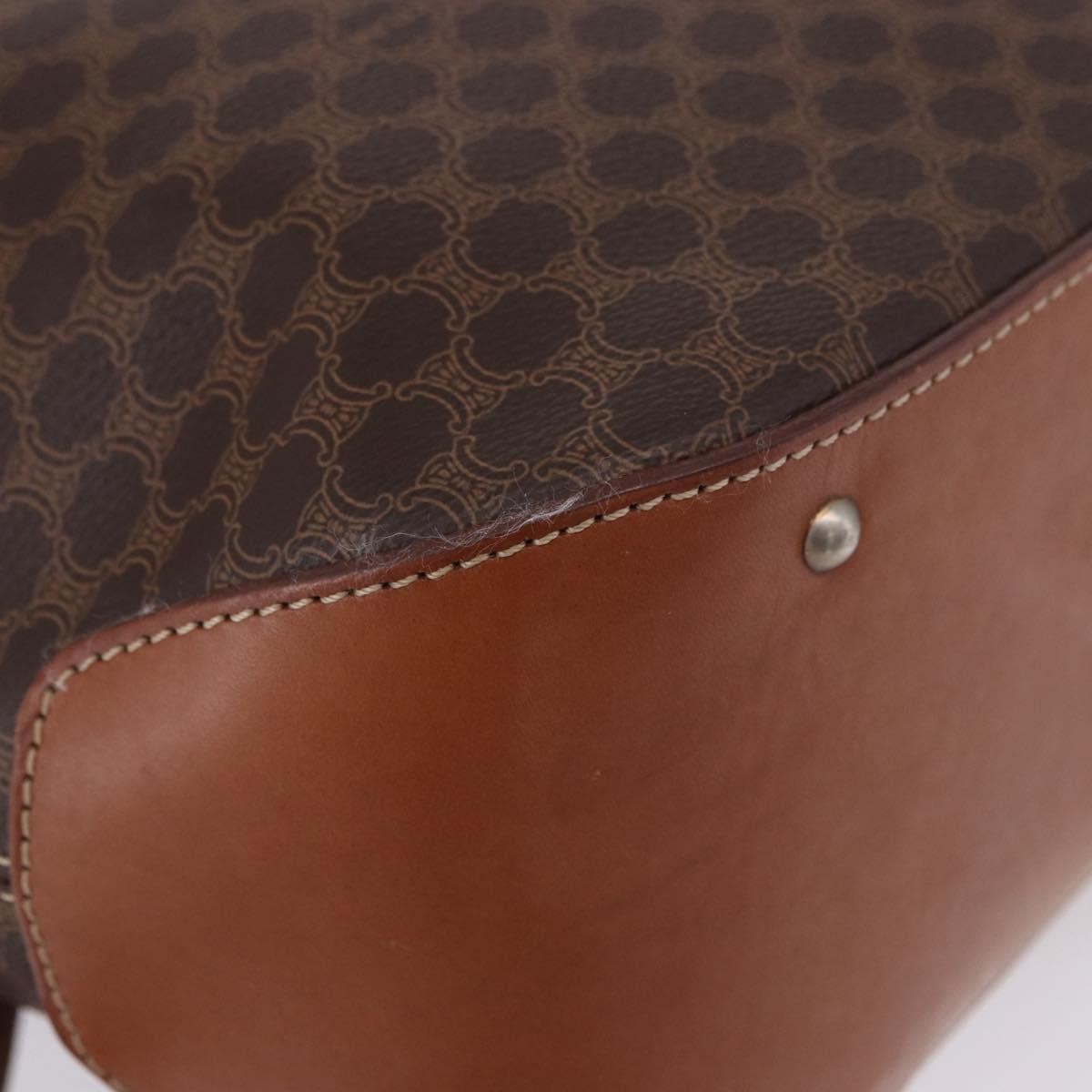 Celine Vintage Macadam Canvas Brown Canvas Backpack Bag (Pre-Owned)