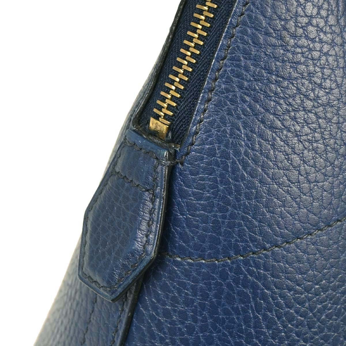 Hermes Bolide Ardenne Blue Leather Handbag (Pre-Owned)