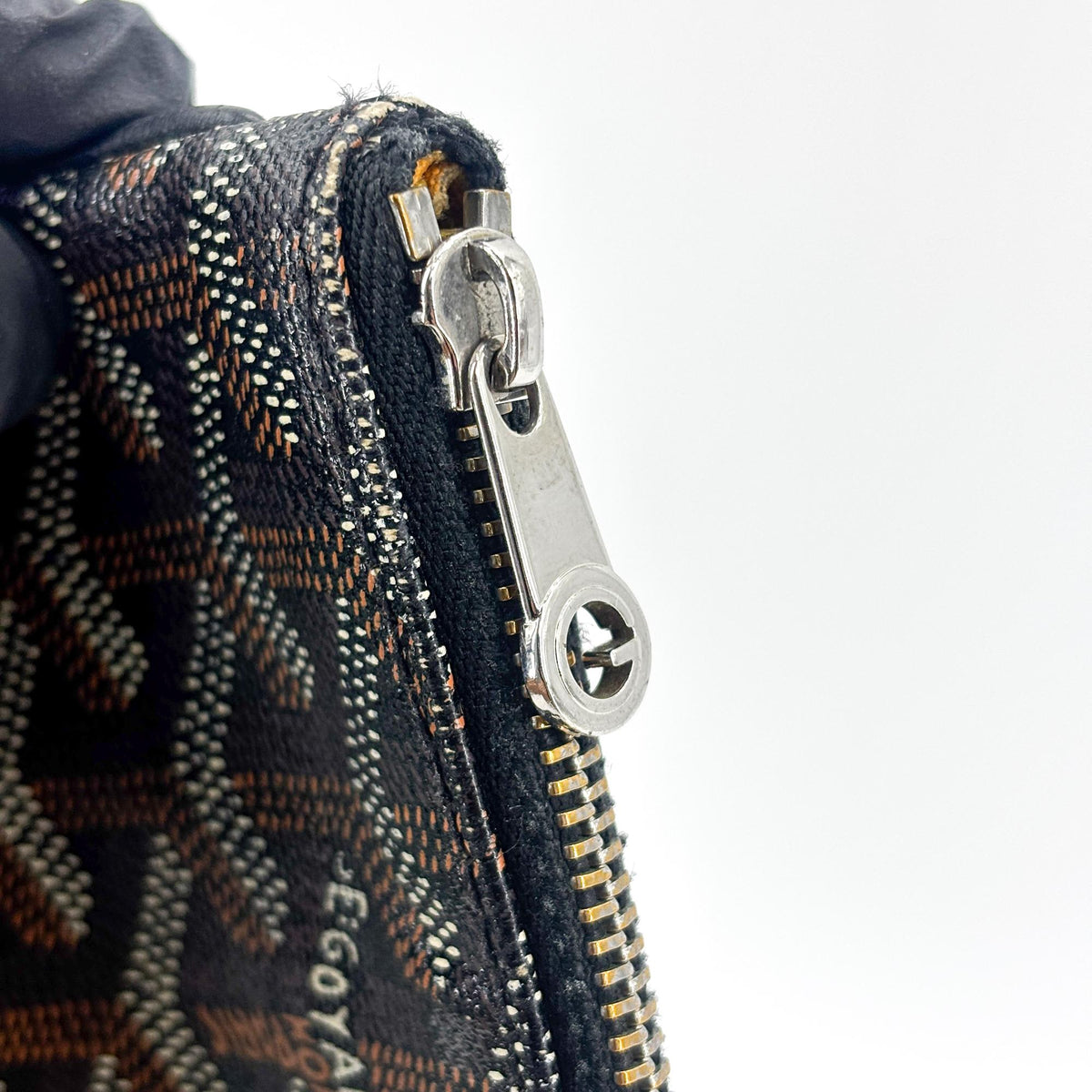 Goyard Senat Zip Coated Canvas Black Canvas Clutche & Pouche Bag (Pre-Owned)