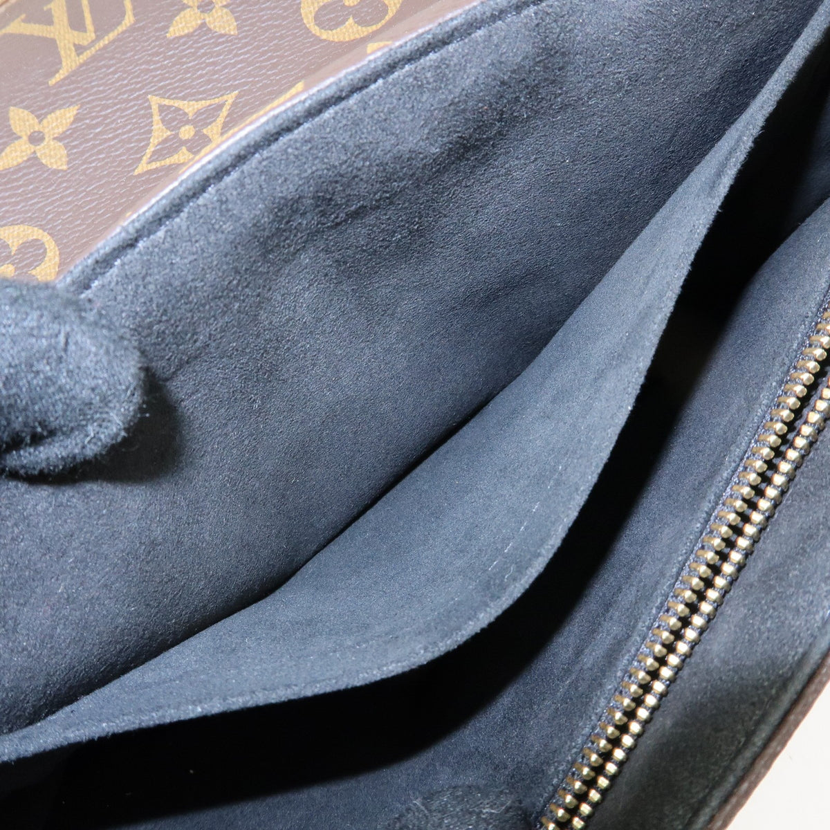 Louis Vuitton Saint Placide Monogram Canvas And Leather Brown Canvas Handbag (Pre-Owned)