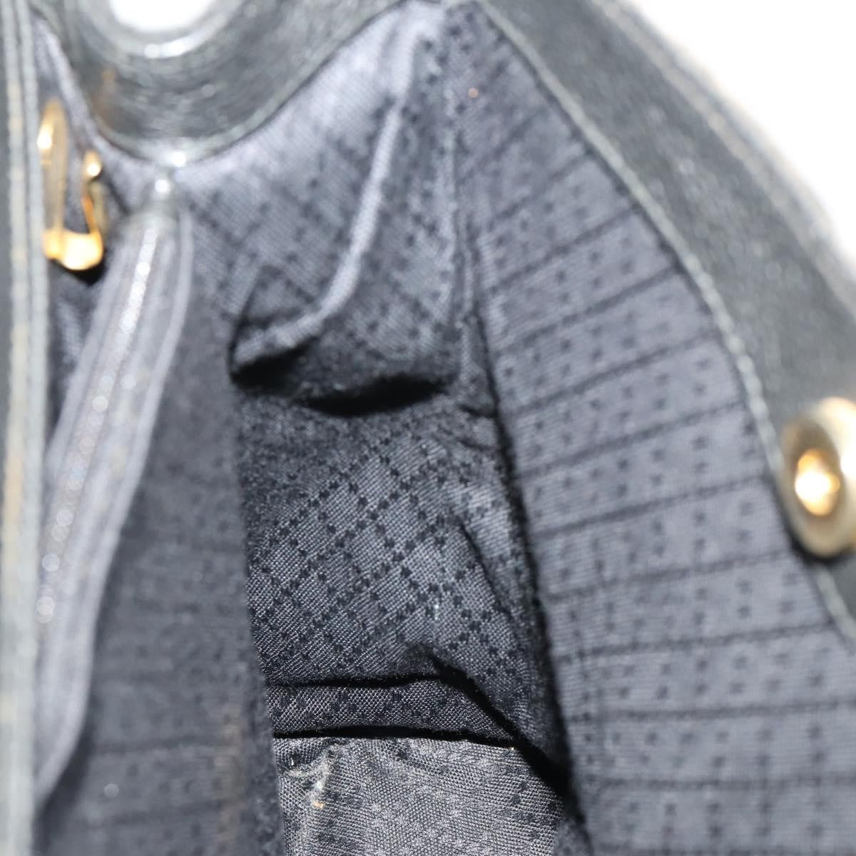 Gucci Vintage Diana Bamboo Top Handle Leather Black Suede Tote Bag Bag (Pre-Owned)