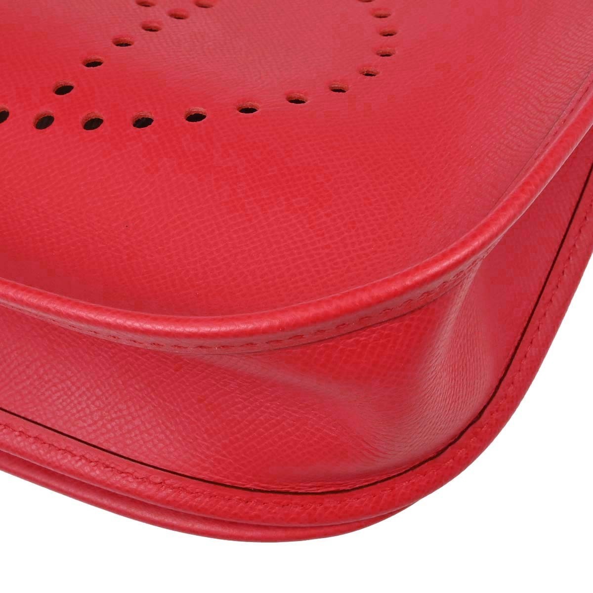 Hermes Evelyne Bag Gen Iii Epsom Red Leather Shoulder Bag Bag (Pre-Owned)