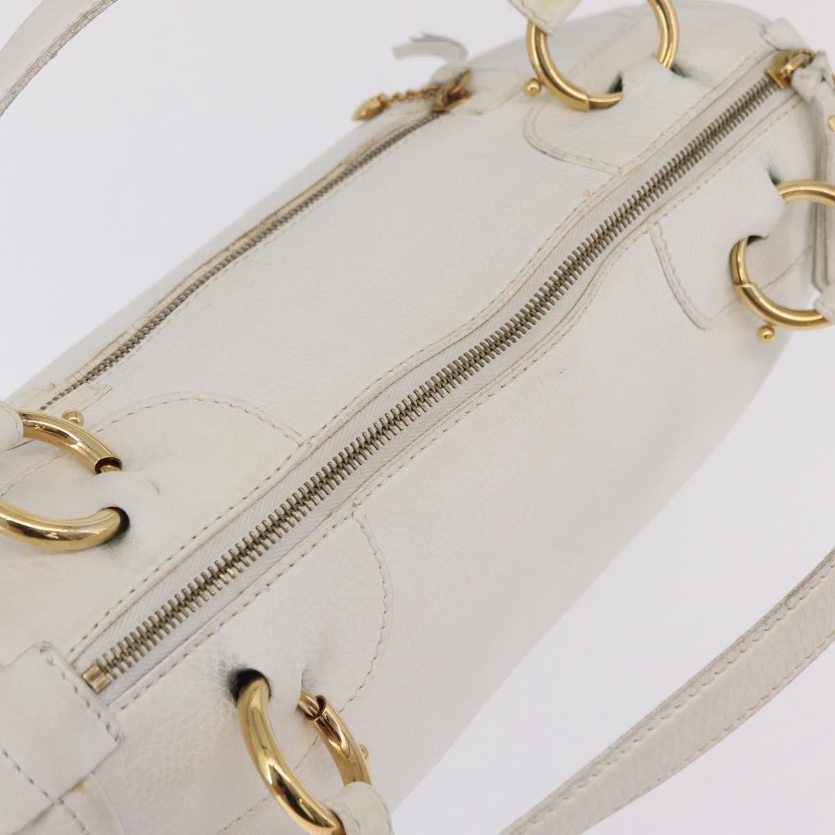 Celine Handbag Leather White Leather Handbag (Pre-Owned)