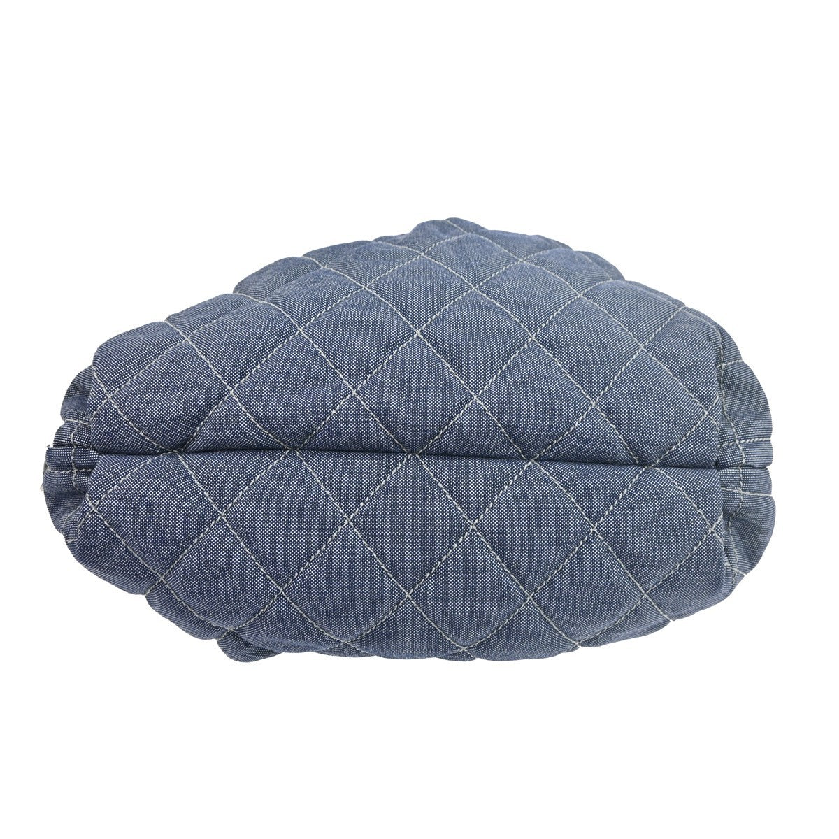 Chanel Stretch Spirit Cabas Quilted Denim Blue Denim_Jeans Tote Bag Bag (Pre-Owned)