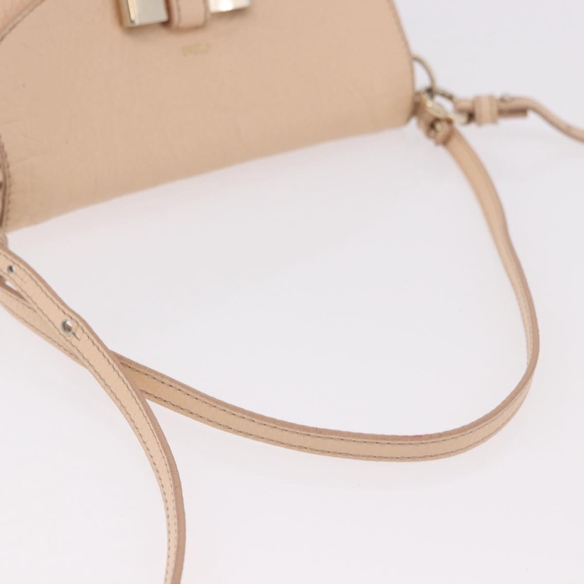 Chloe Lily Leather Beige Leather Shoulder Bag Bag (Pre-Owned)
