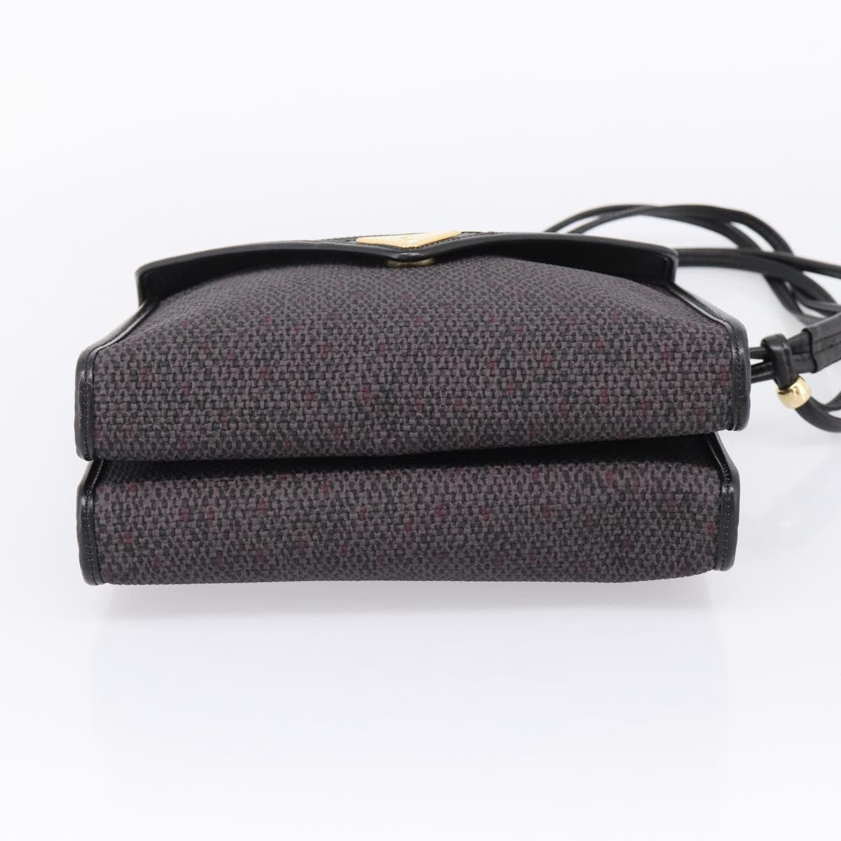 Saint Laurent Vintage Shoulder Bag Leather Gray Canvas Shoulder Bag Bag (Pre-Owned)