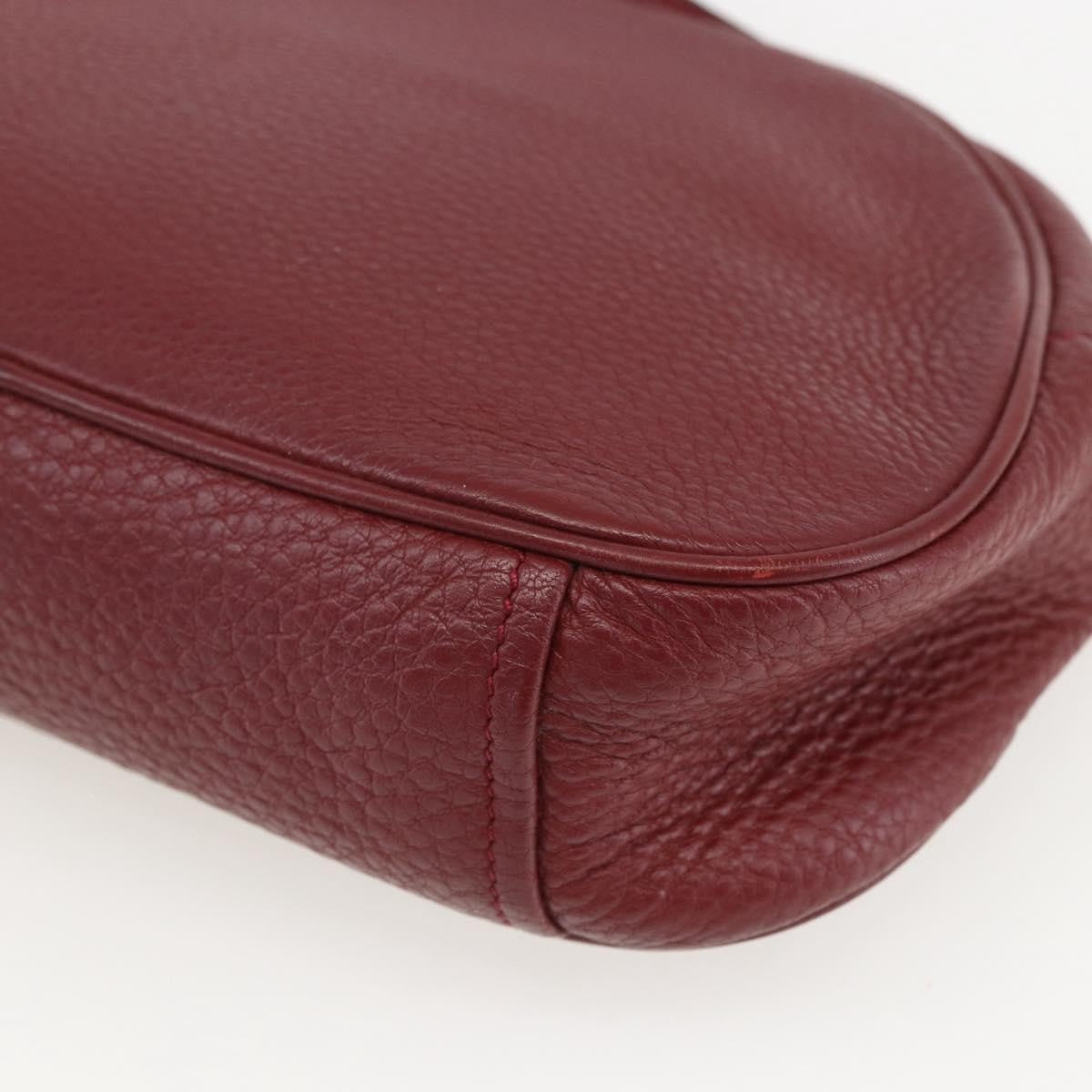 Prada Dual Strap Vitello Daino Burgundy Leather Shoulder Bag Bag (Pre-Owned)