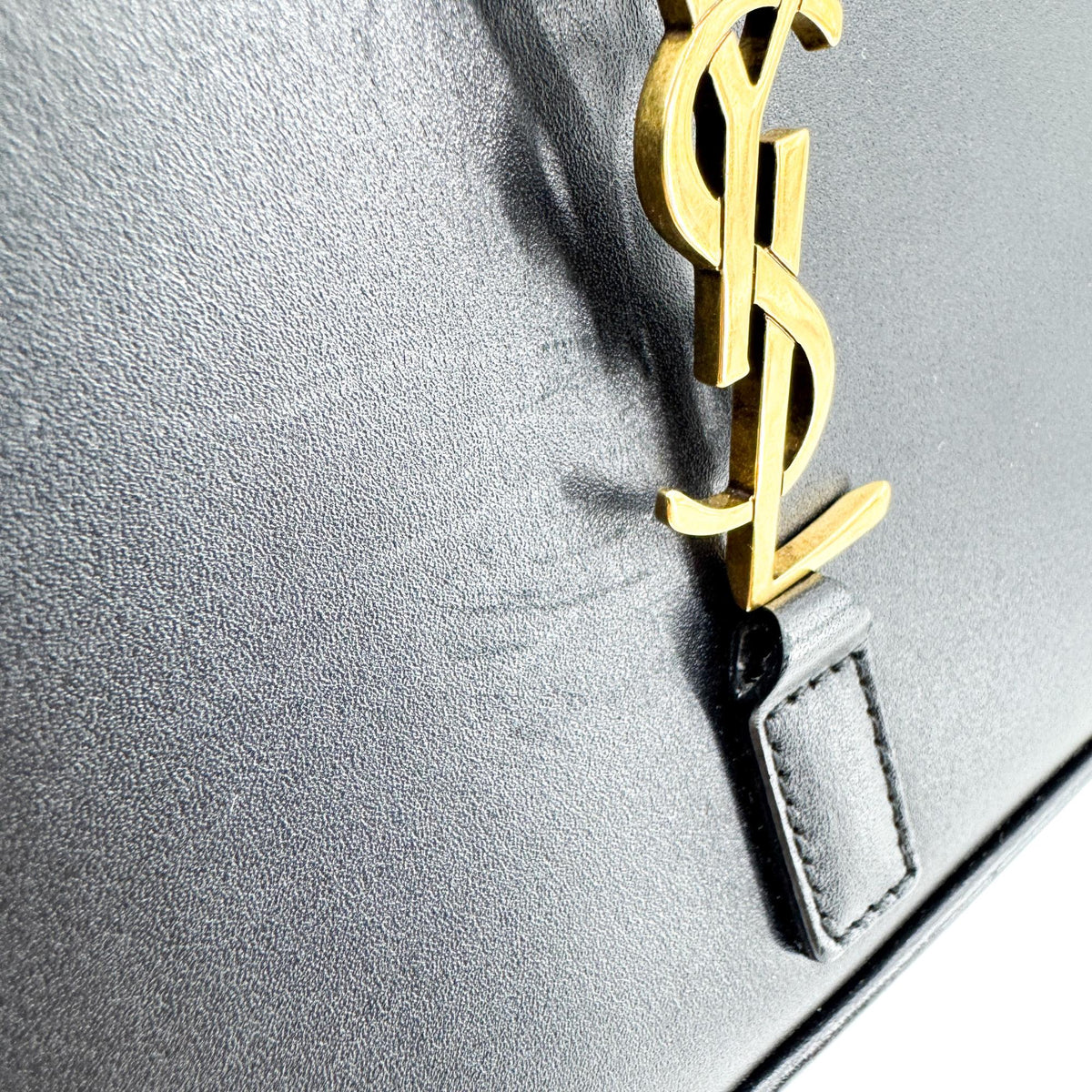 Saint Laurent Le 5 A 7 Hobo Leather Black Leather Shoulder Bag Bag (Pre-Owned)