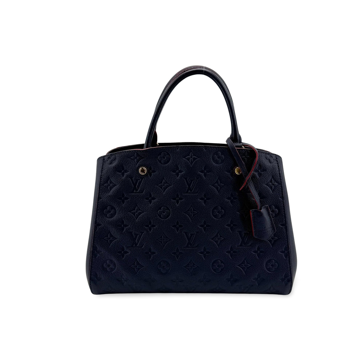 Louis Vuitton Montaigne Monogram Empreinte Leather Navy Leather Handbag (Pre-Owned)