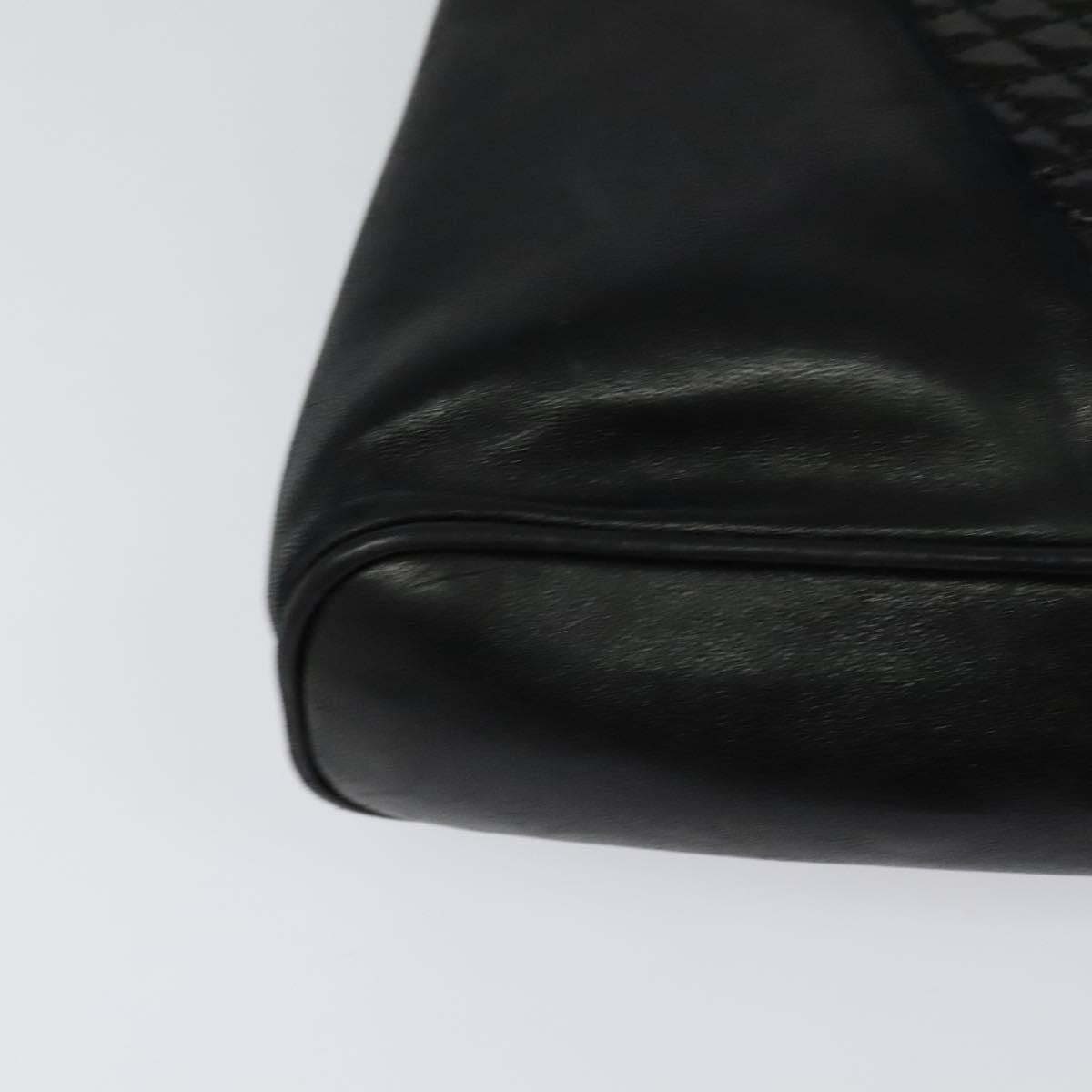 Bally Vintage Quilted Leather Black Leather Shoulder Bag Bag (Pre-Owned)