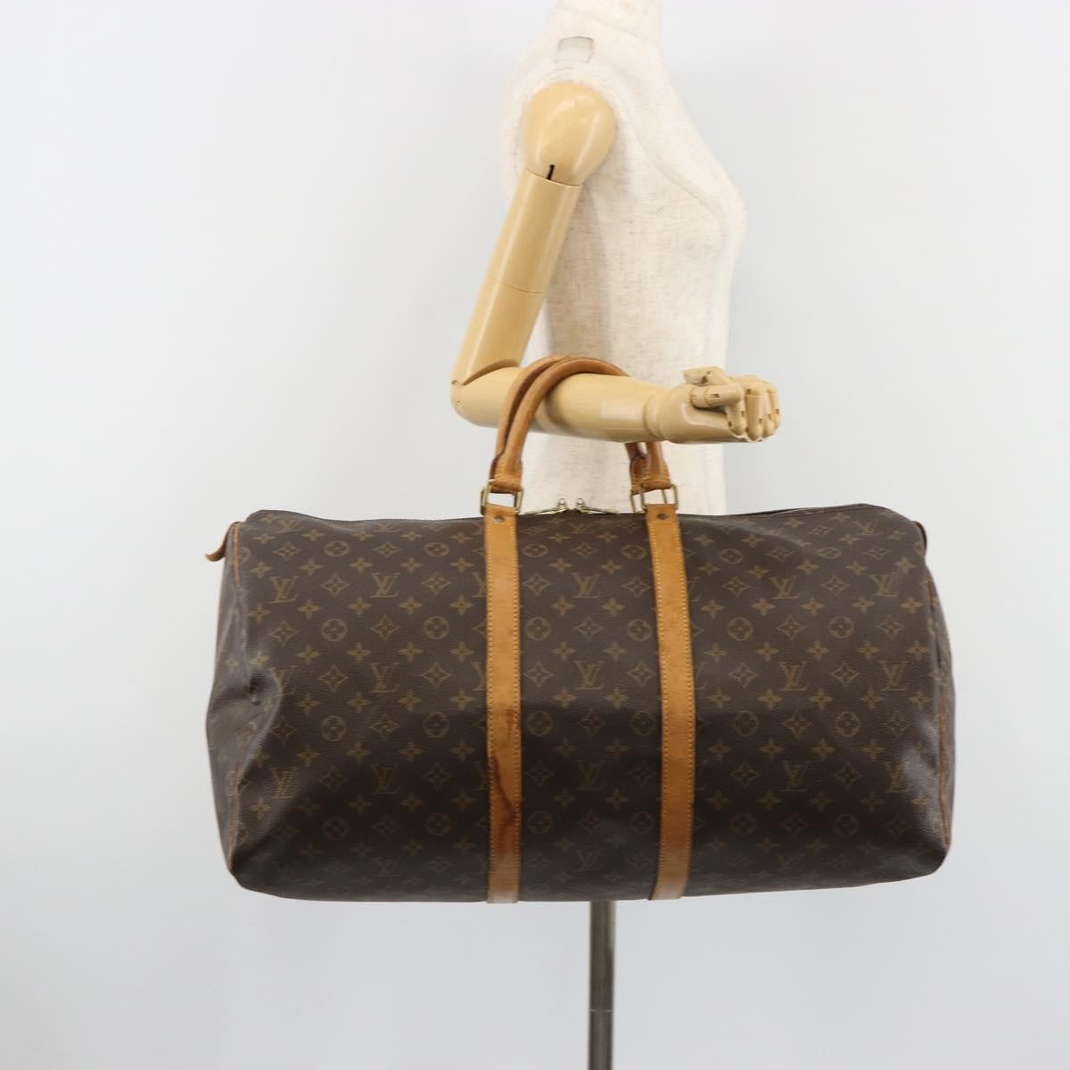 Louis Vuitton Keepall Monogram Canvas Brown Canvas Travel Bag Bag (Pre-Owned)