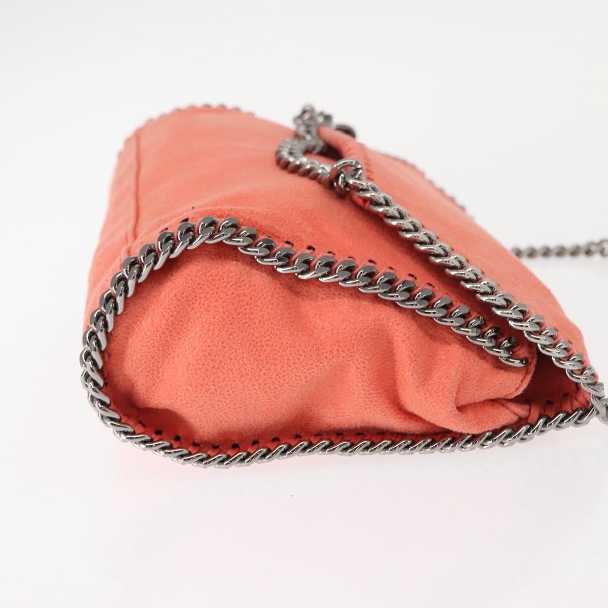 Stella Mccartney Falabella Fold Over Flap Shaggy Deer Orange Polyester Shoulder Bag Bag (Pre-Owned)